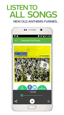 FanChants Colombia Fans Songs & Chants android App screenshot 5